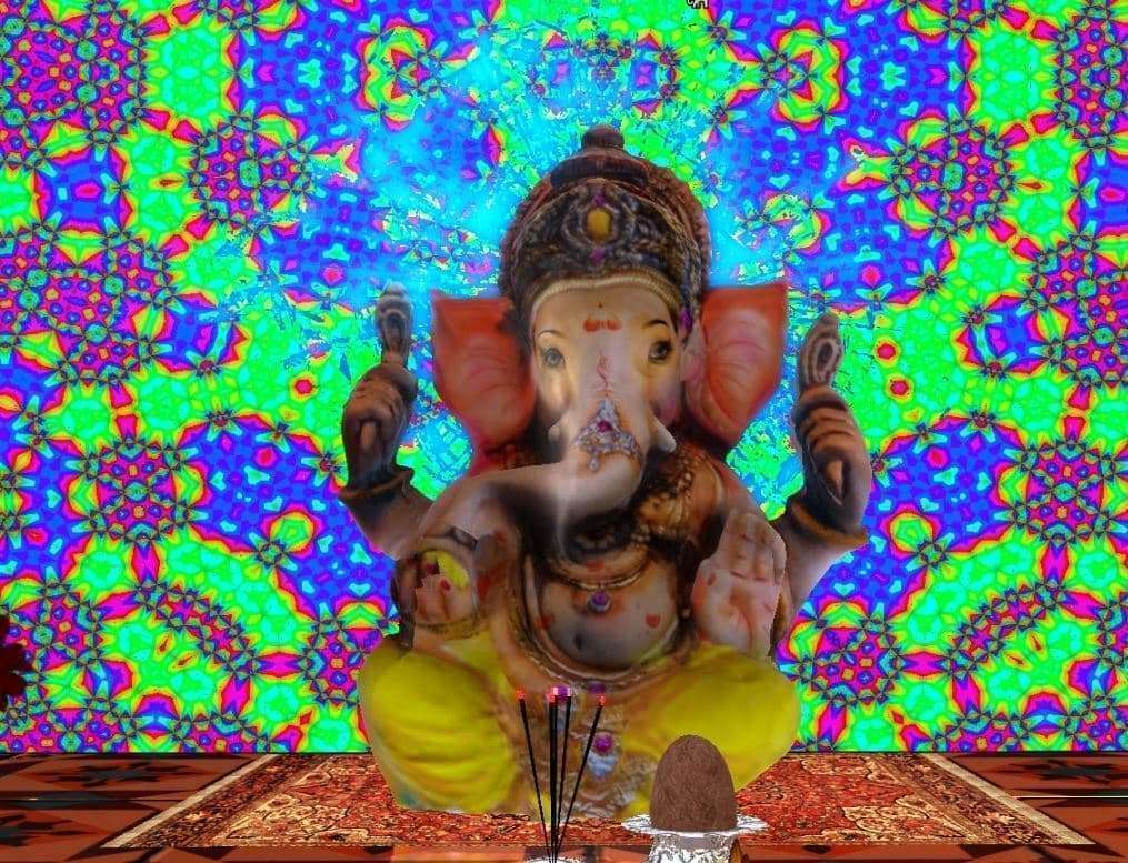 An interactive 3D Ganesh temple featuring realistic lighting, PBR materials, and immersive visuals.