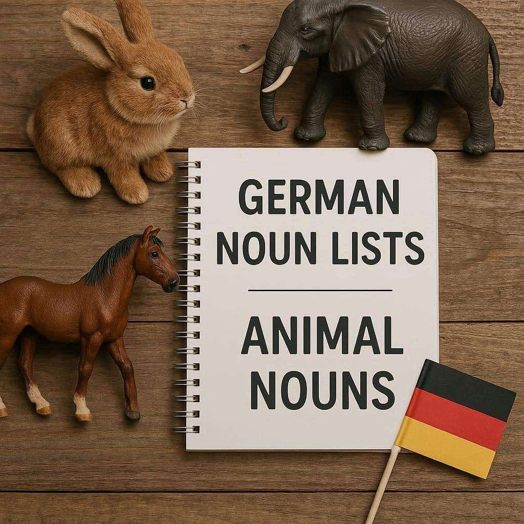 Cover Image for Tiere 🐾 – German Nouns (Substantive) 📚 
