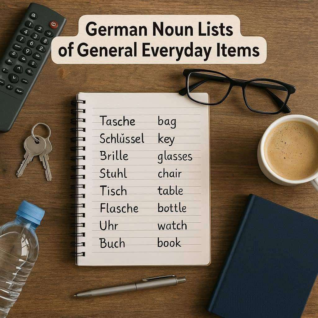 Cover Image for Alltagsgegenstände 🏠📱 – Everyday German Nouns (Substantive) 📚