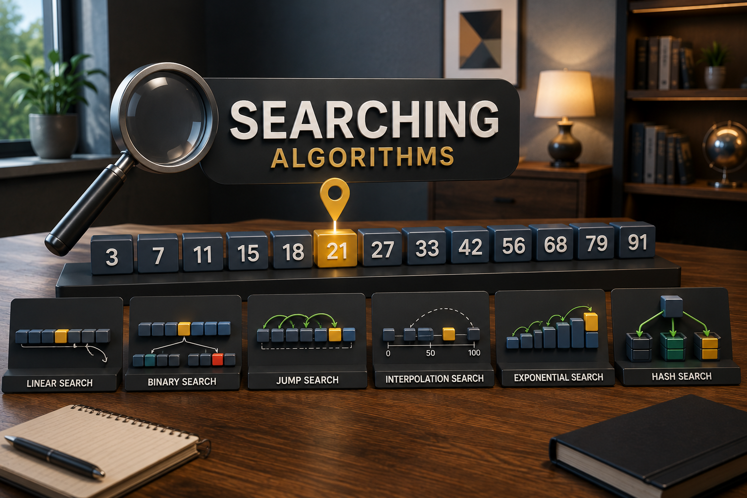 Cover Image for 🔎 Searching Algorithm Complexity 📖