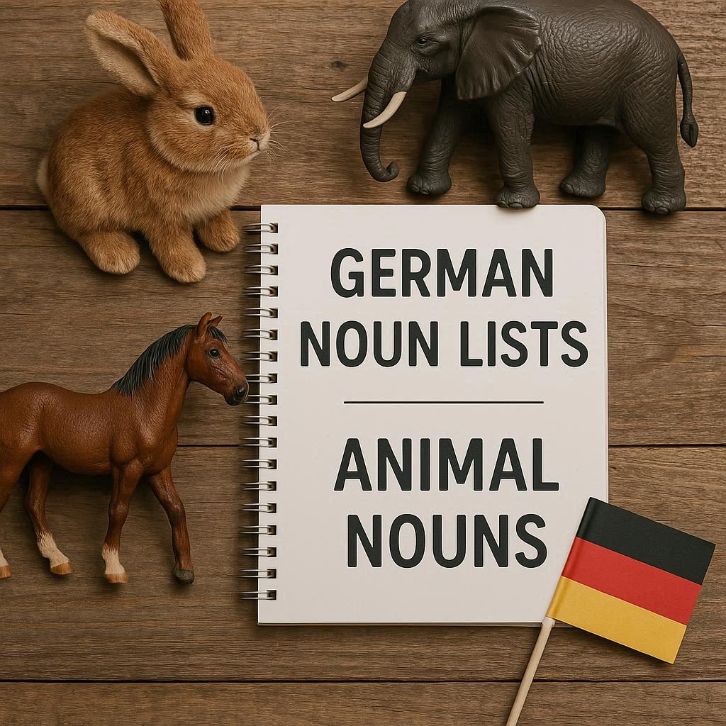 Cover Image for Tiere 🐾 – German Nouns (Substantive) 📚